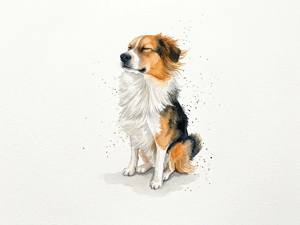 Custom pet portrait watercolor art